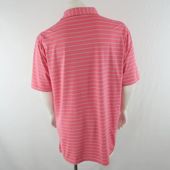 Peter Millar Summer Comfort Golf Polo Shirt Mens XL Pink Green - Picture 2 of 8